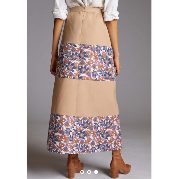 Anthropologie About Sachin & Babi Jacquard Tiered Maxi Skirt ANTHRO NWT NEW - Picture 3 of 6